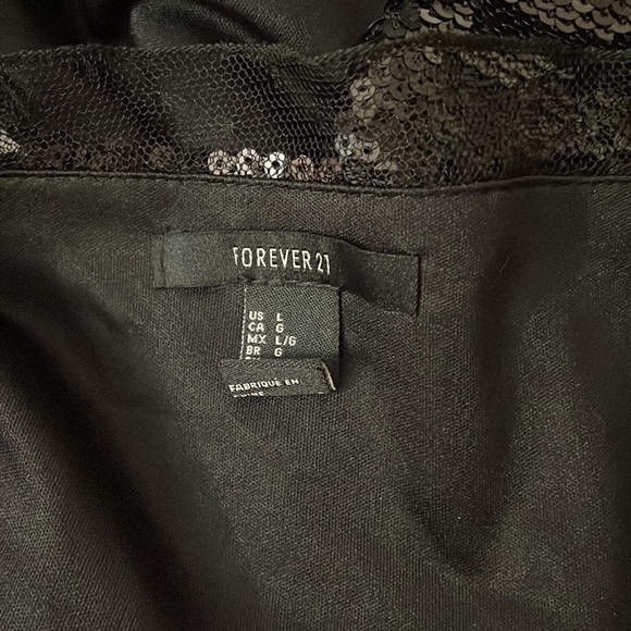 Forever 21 Sequin Spaghetti Strap Top with Mesh Trim - Picture 6 of 7